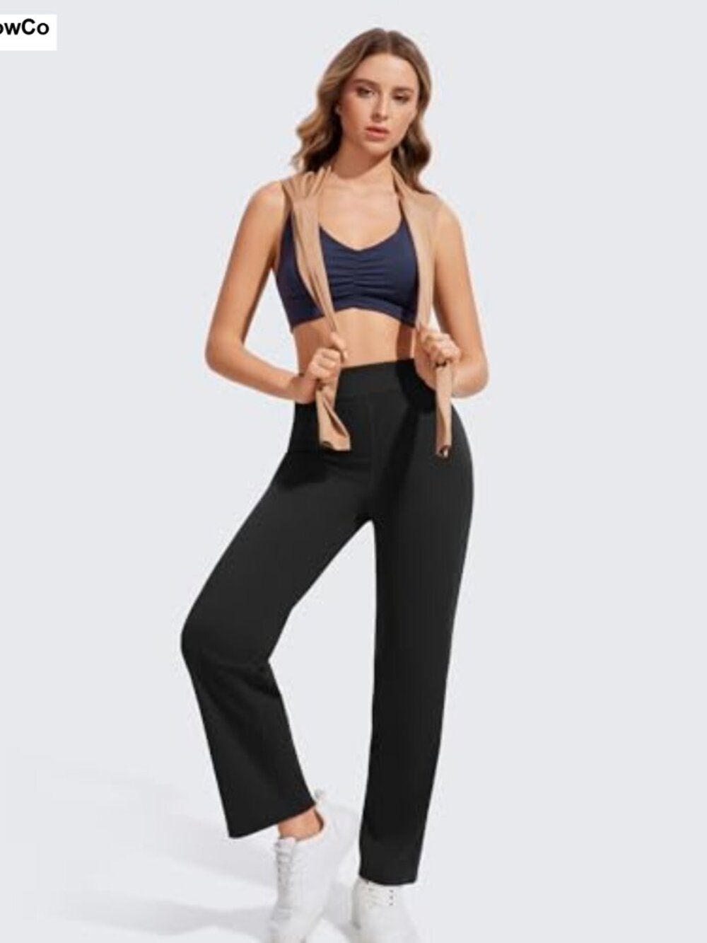 High Waist Wide Leg Yoga Pants for Women Stretchy 4-Way Athletic Lounge - Picture 4 of 6